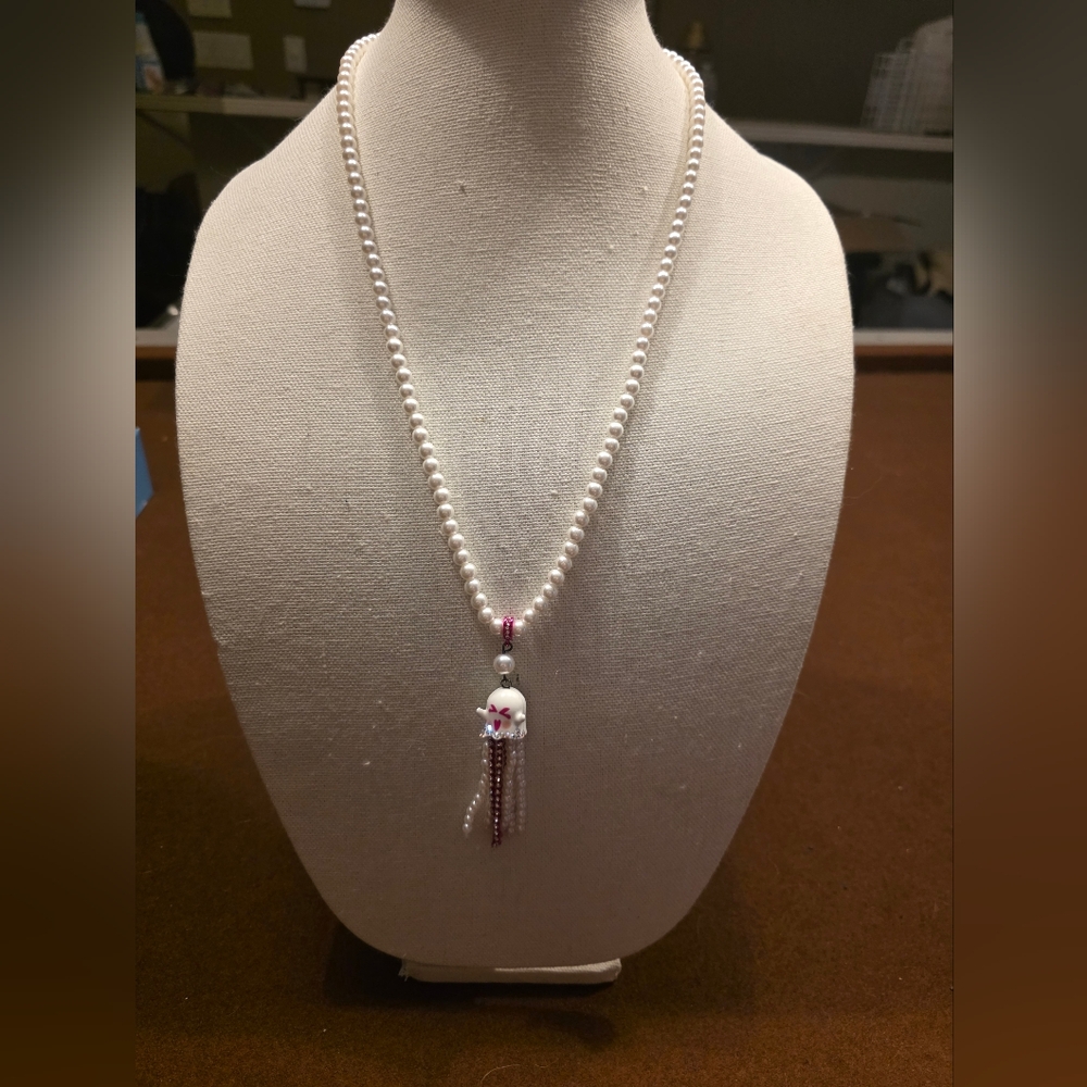 Betsey Johnson Ghost Pearl Necklace